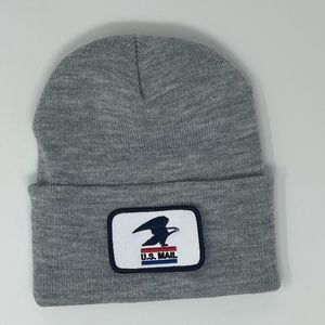 USPS Beanie with Retro United States Postal Service mail logo